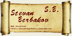 Stevan Berbakov vizit kartica